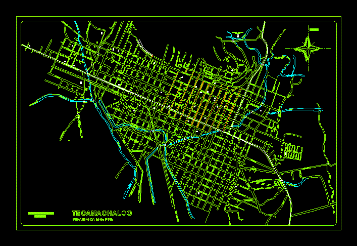 Map of the city of Tecamachalco