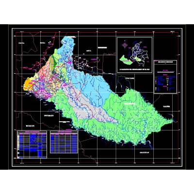 Mapa politico del caqueta- colombia