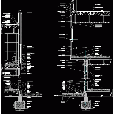 Corte constructivo construccion en seco