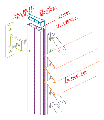 Detalhe da treliça (isométrico)