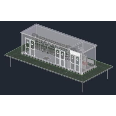 Electrical protection - medium voltage substation - schneider electric sm6 cells for power distribution. -3d
