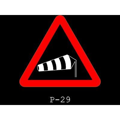 Senal de Precaucion: Viento Cruzado