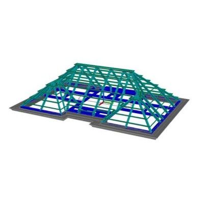 Rangka atap baja 3d