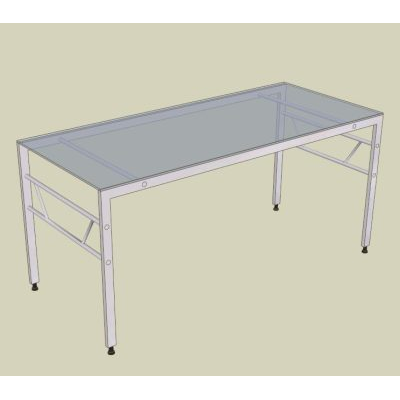 Glass writing table.