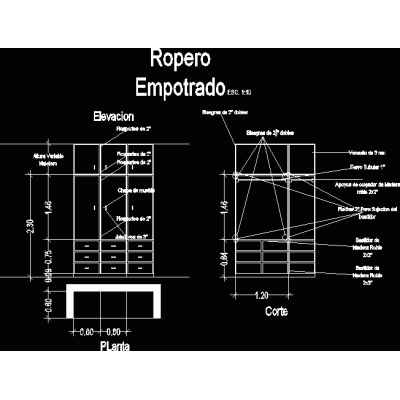 Ropero empotrado