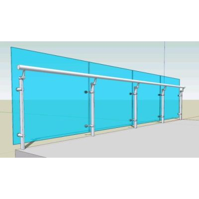 Barandal de cristal 3d