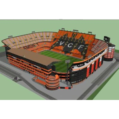 Estadio de mestalla 3d