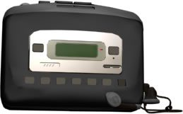 Walkman 3d con materiali applicati