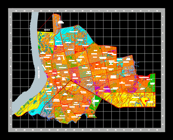 Mapa da área urbana de Porto Velho