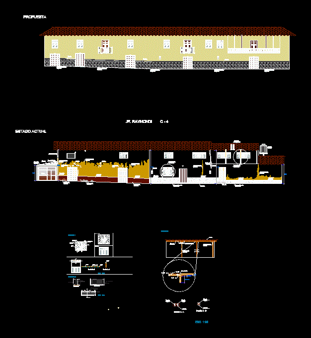 Detalhes da casona - levantamento arquitetônico