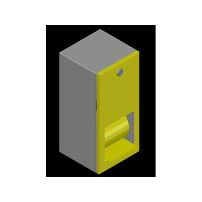 Gabinete de papel higienico 3d - bano publico
