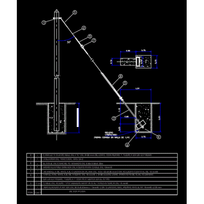 retained electric pole