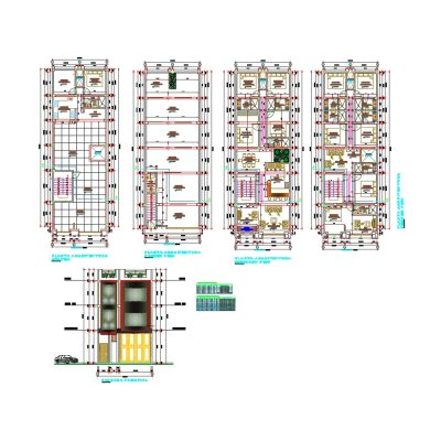Proyecto de Vivienda Multifamiliar en 2D