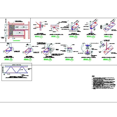 Plano de detalle de escalera de metal
