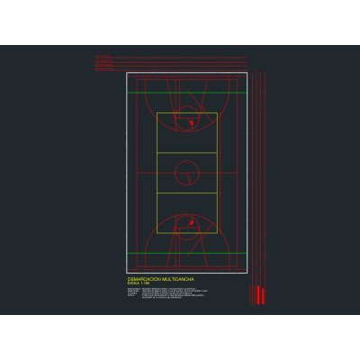 Cancha para polideportivo
