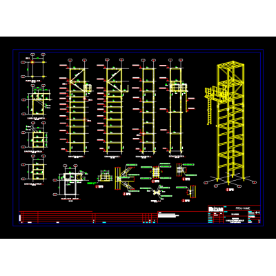 Estructura metalica ascensor