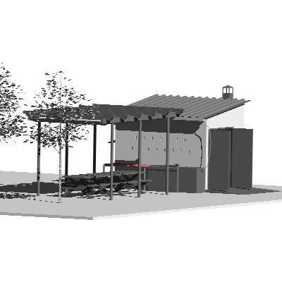 Casita merendero 3d