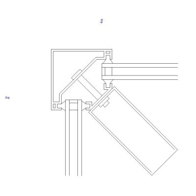 Montante Angular Exterior para Doble Acristalamiento