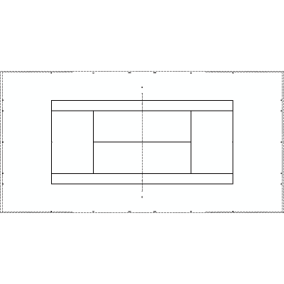 Campo da tennis con recinzione perimetrale