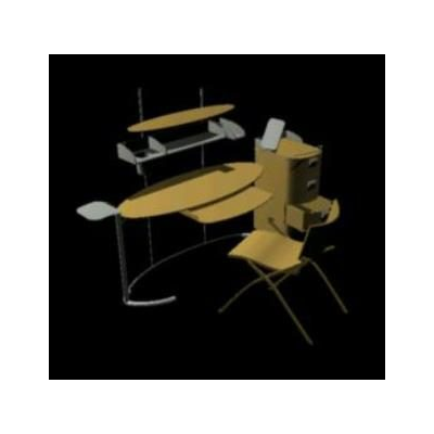 Puesto de compuntador 3d
