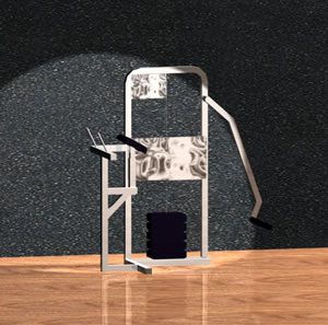 aparelho de ginástica 3d com materiais aplicados