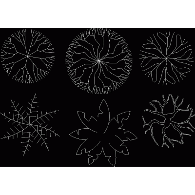 Arboles en autocad - paisaje