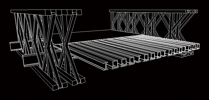 Detail der Straßenbrücke
