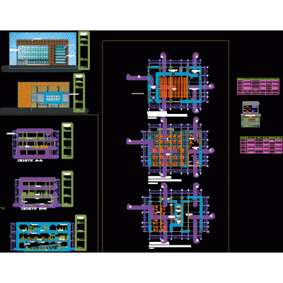 Plantas-auditorio-biblioteca-cafetin