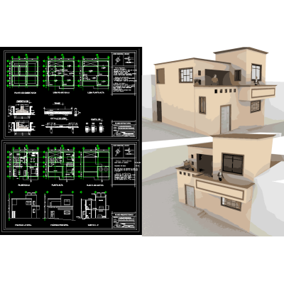 Unifamiliar de 2 plantas 65 m2