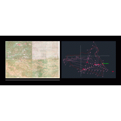 Trace isohyets in basin