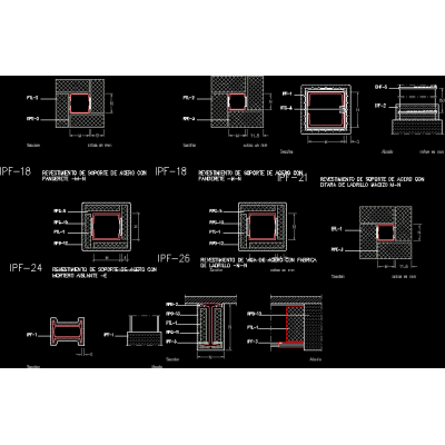 Planos de cubrimientos de columnas