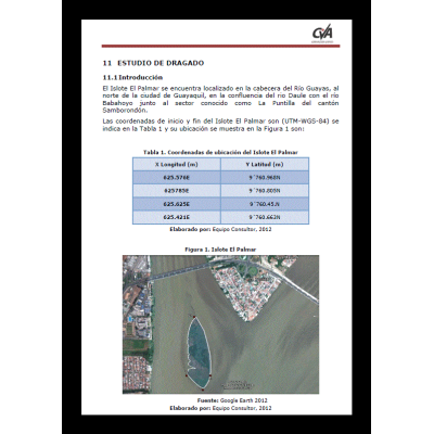 Estudio de dragado islote el palmar
