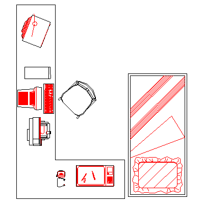 Dormitorio de soltero equipado