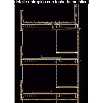 Entrepiso con fachada metalica