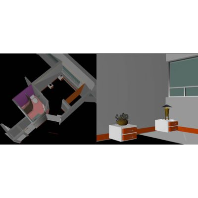 Bano zonificado 3d