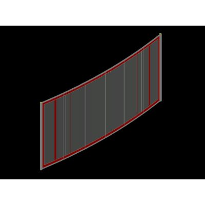 Estructura Curvada Moderna en 3D
