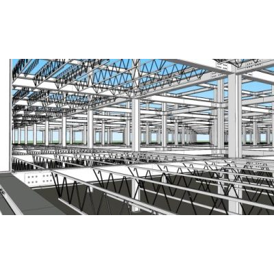 Estructura de acero 3d skp
