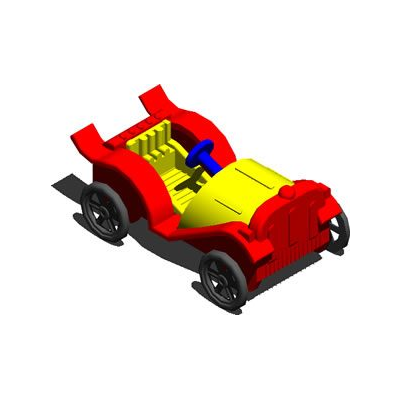 automobile del giocattolo 3d