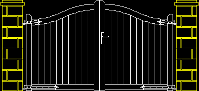 portão de duas folhas