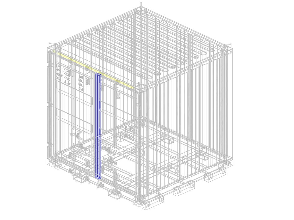 Container 3d - 8ft.x8ft.x8ft