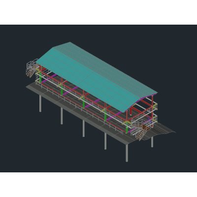 Estructura campamento movil 3d