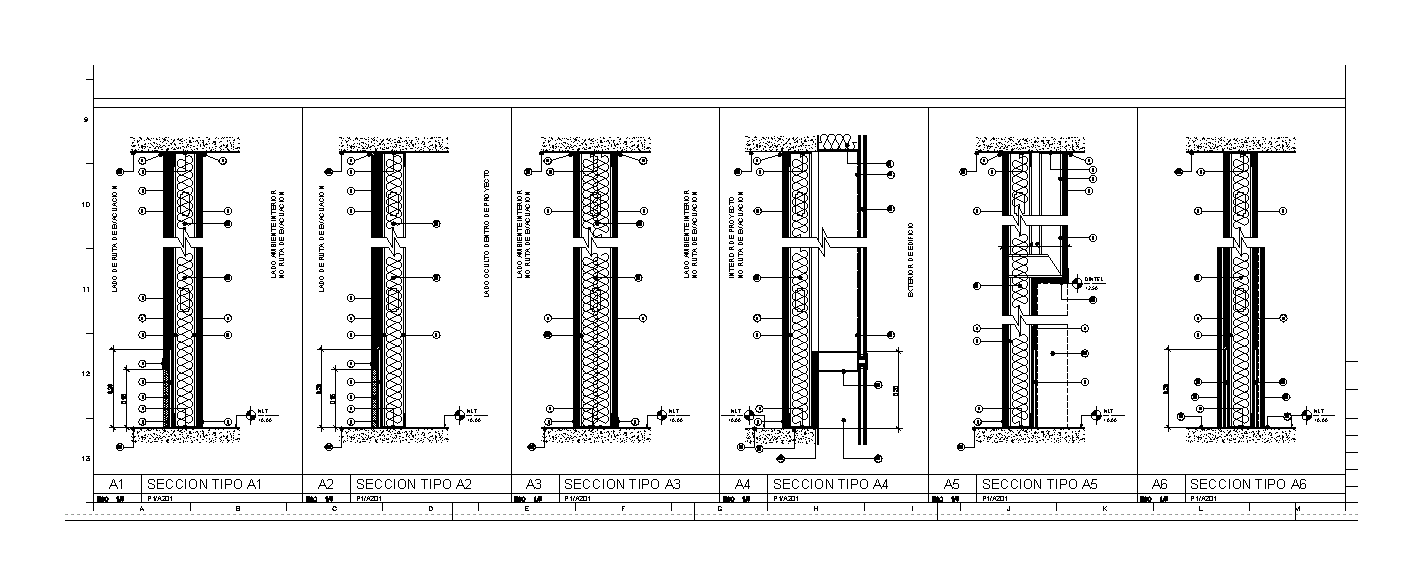 Detalhes de drywall para divisórias interiores