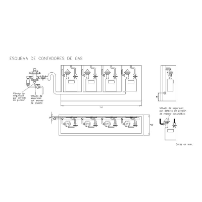 Esquema De Bateria De Contaderas De Gas