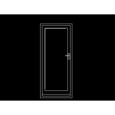 Puerta en alzado detalles de manijas