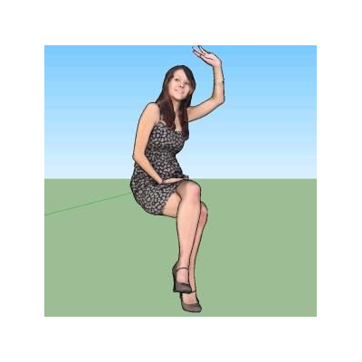 Mujer sentada 3d