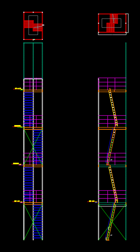 inclined staircase