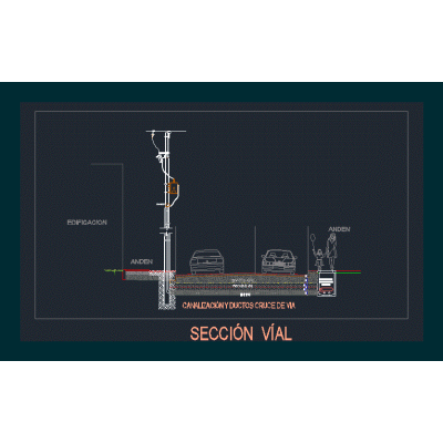 Road section electrical pipelines