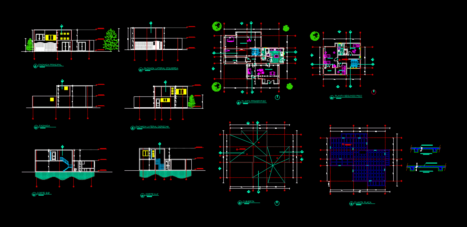 Architectural project of a house