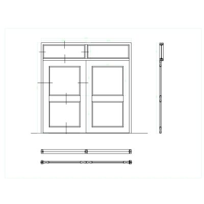 Puerta y celosias metalicas - autocad