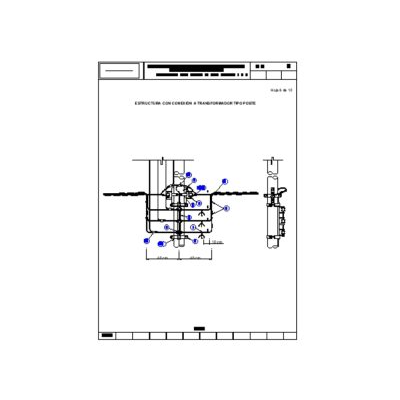 Low voltage structure with connection to pole-type transformer